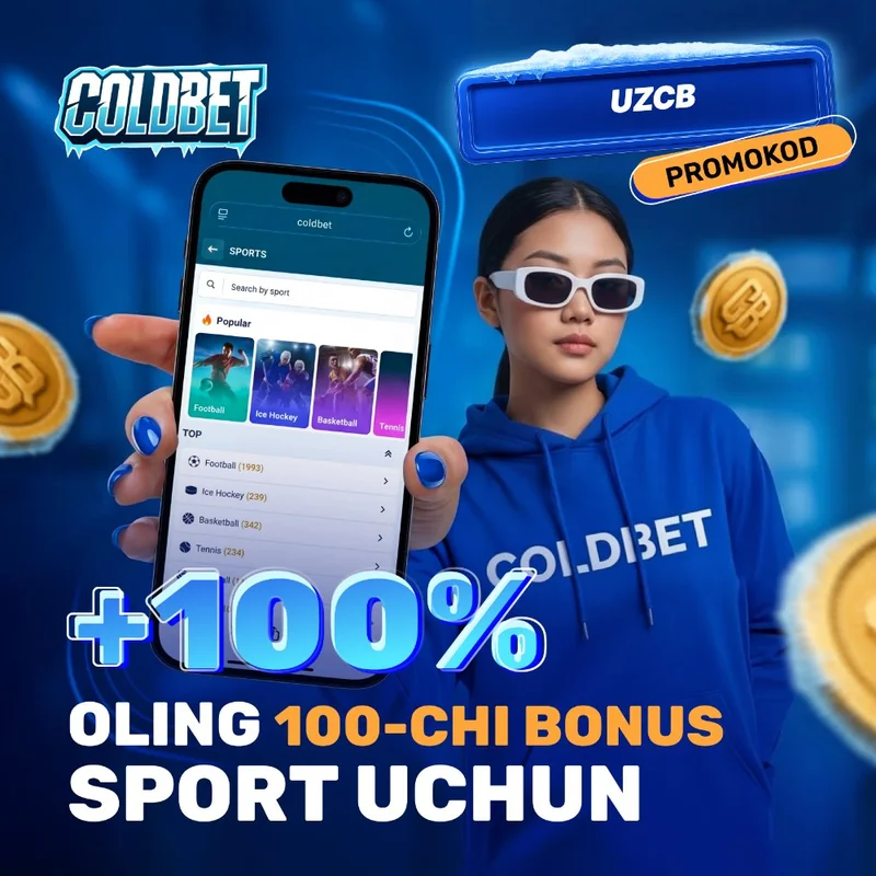 ColdBet promokod UZCB — sport uchun +100% bonus